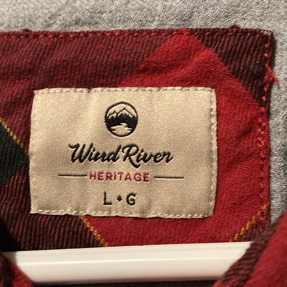 Wind River red/black plaid button down farmer shirt. - Picture 3 of 8